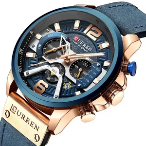 2019 Top Luxury Brand CURREN 8329 Mens Sport Quartz Watch Multifunction Chronograph Military Wrist Watch Relogio Masculino OEM 2