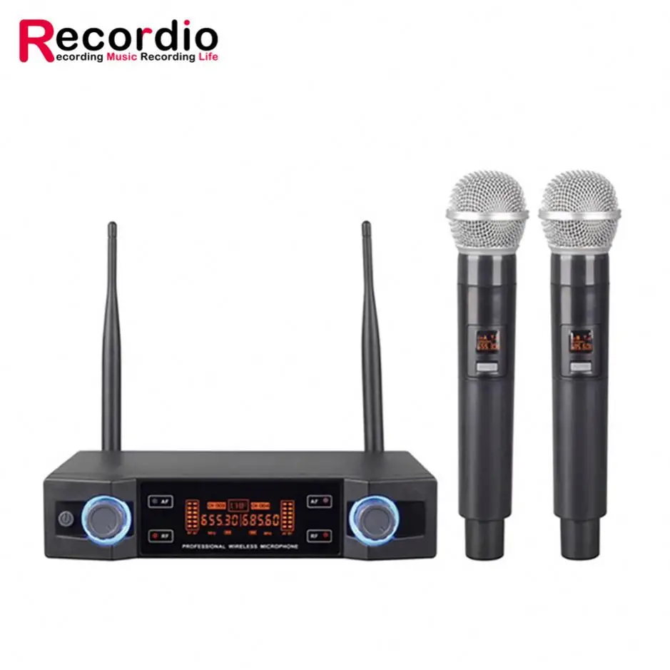 

GAW-V744 Hot Sell Wireless Microphone With Low Price, Silver&black