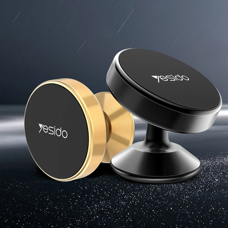 

Yesido 360 Angle Adjustable Cell Phone Mount Stand Universal Mini Magnetic Mobile Holder For Car, Black, golden or custom