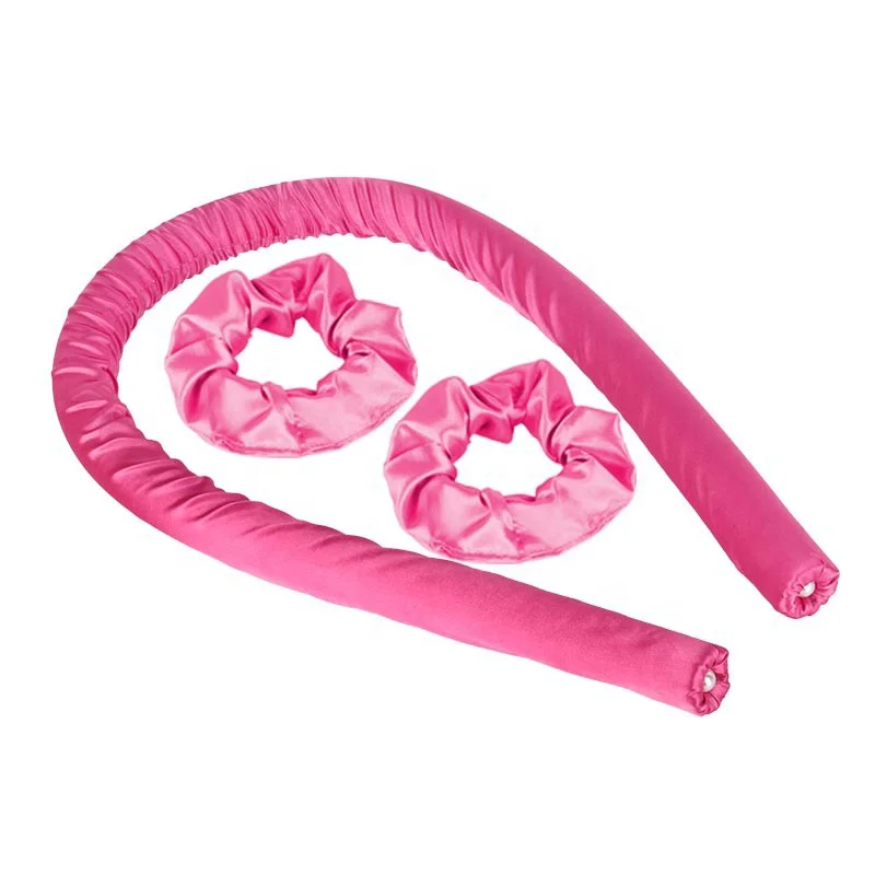 

In Stock Heatless Long Hair Sleep Overnight No Heat Silk Curls Headband Soft Foam Hair Wrap Rollers Curlers