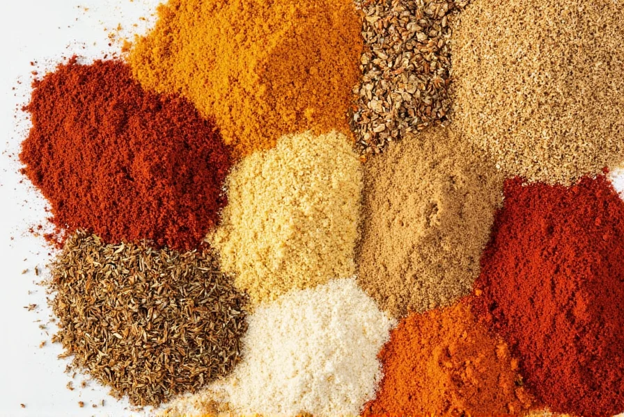 Modern kitchen spice rack with African spices
