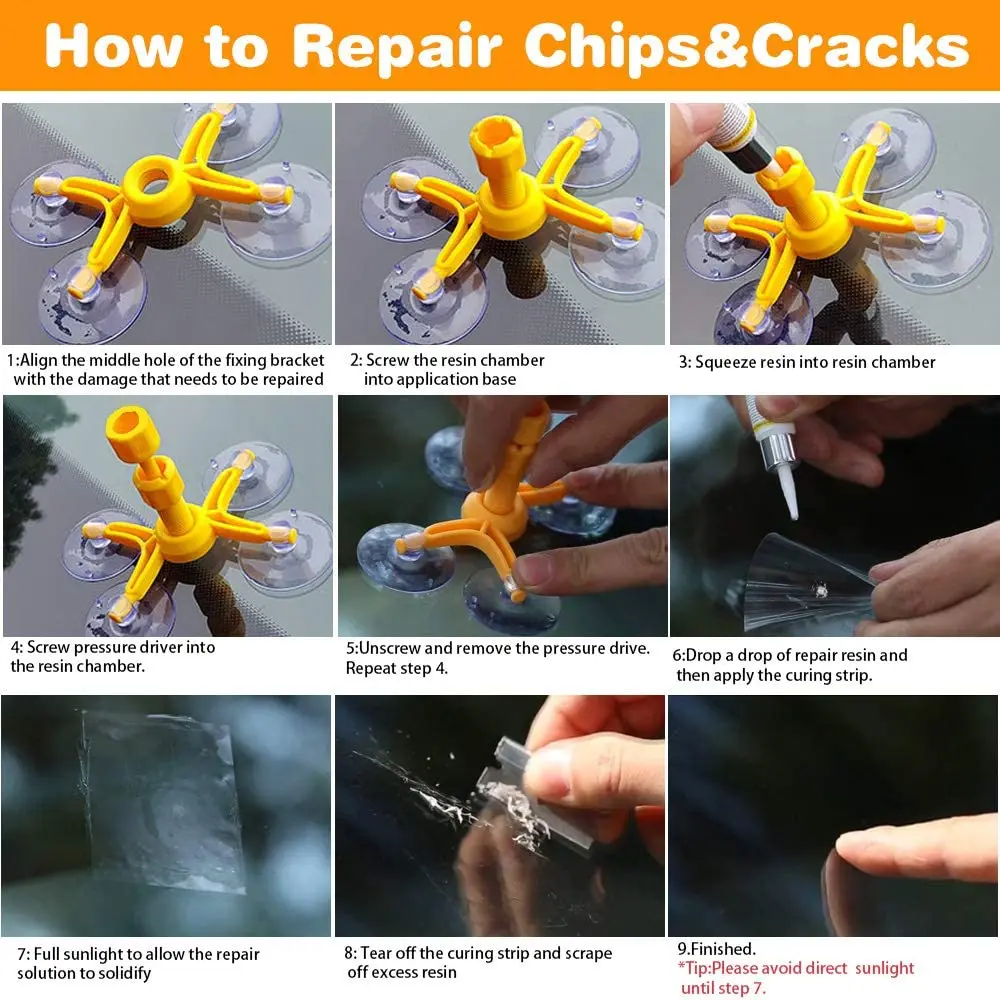 Professional Windscreen Repair Tool Paint Less Dent Removal Car Window