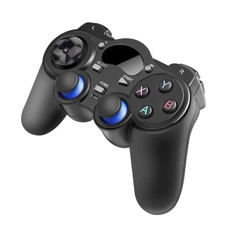 

2.4G USB Wireless PC Gaming Controller Joystick with Dual-Vibration Turbo and Trigger Buttons for Android PS3 TV Box, Black
