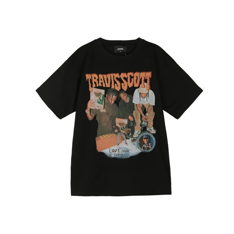 

High quality oversized vintage hiphop loose unisex summer t-shirt