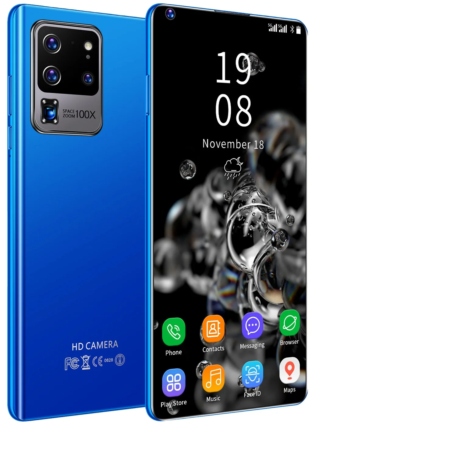 

2021New New Big Screen 5g mobile phone 7.3inch 8GB+512GB Custom S21+ 5g mobile phones