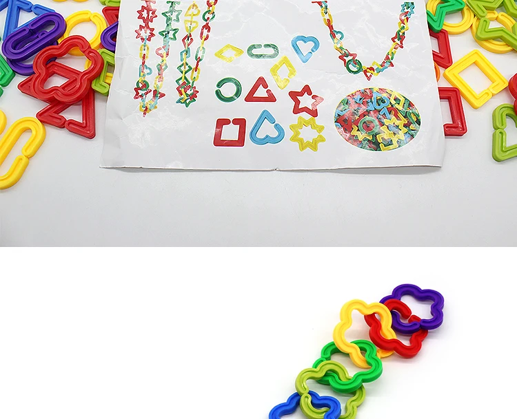 Hot Sell Cheap Educational Plastic Chain Link Toy,Lacing Chain Toys