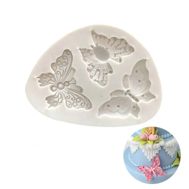 

Butterfly Shaped Fondant Silicone Cake Mold Soap Mould, Pink