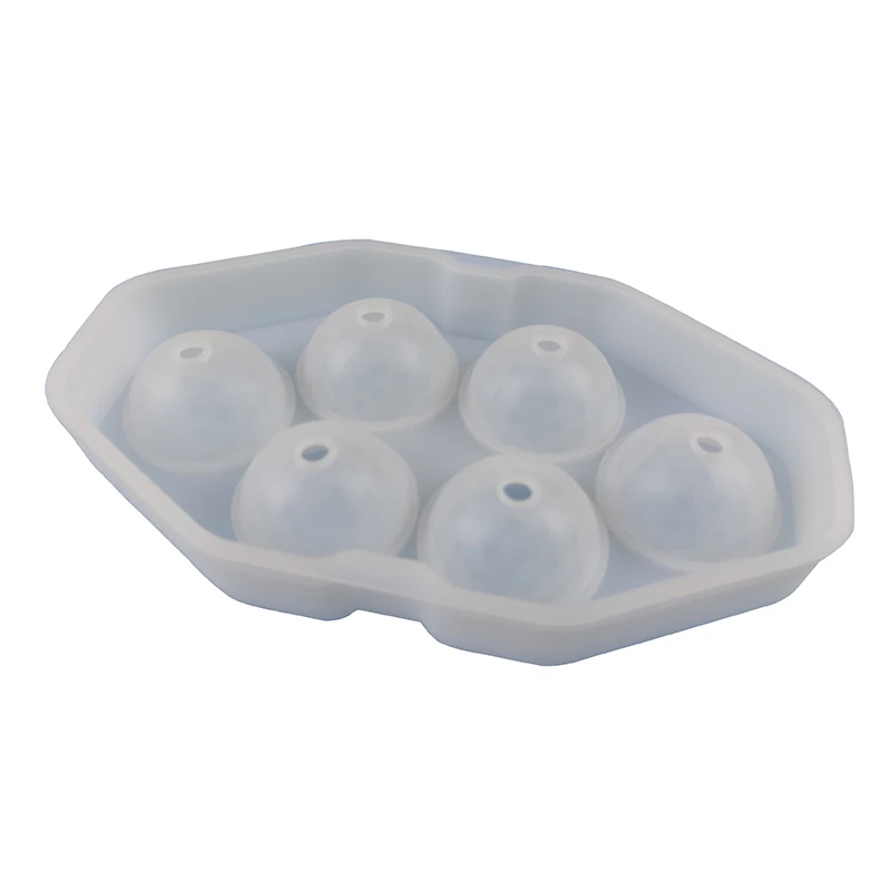 

YLS004 Silicone Ice Maker Ice Hockey Puck Home Bar Party Use Ice Cube Mold 6 holes, Colorful