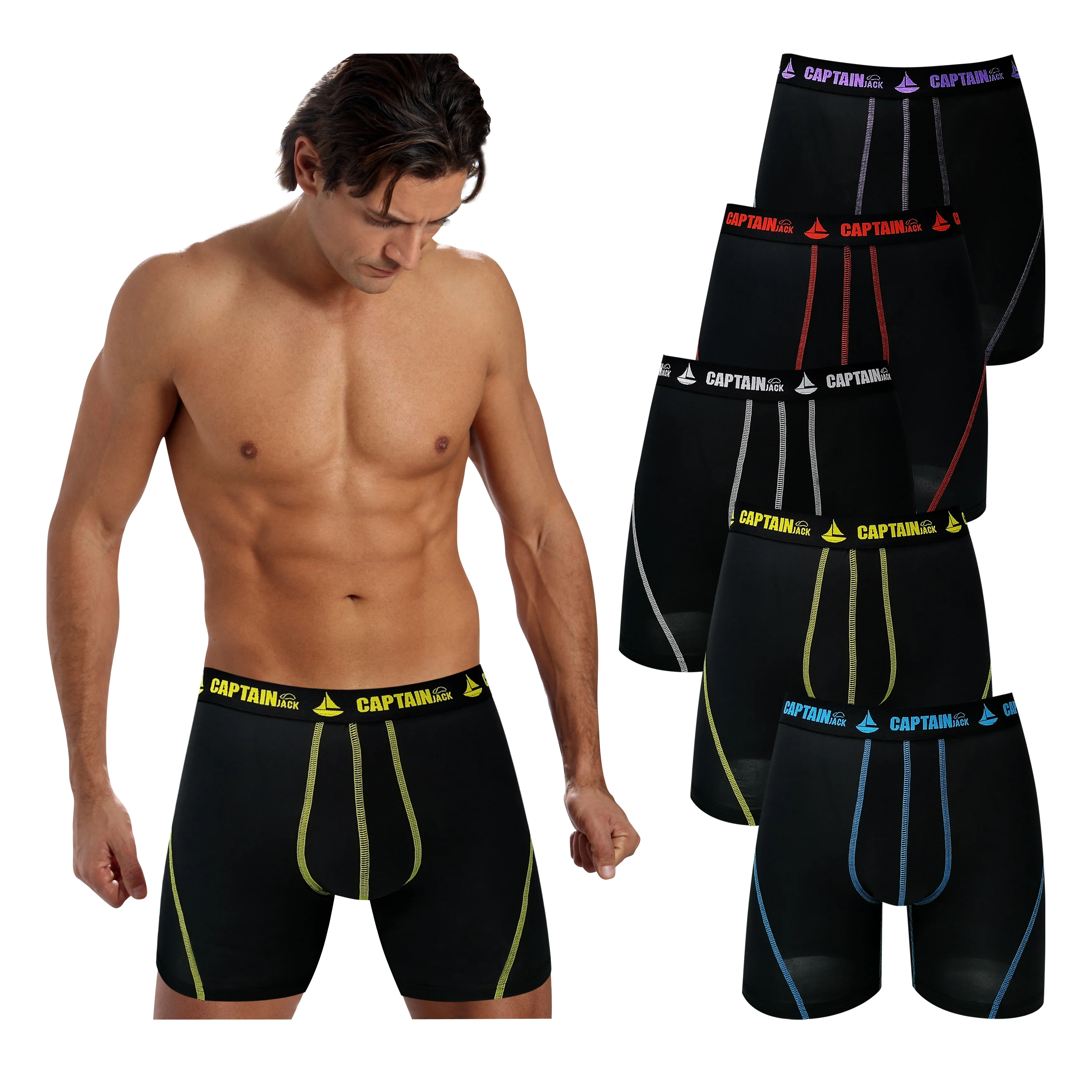 

In Stock Wholesale Multi Color Polyester Quick Dry mens underwear For Daily Sports, Black