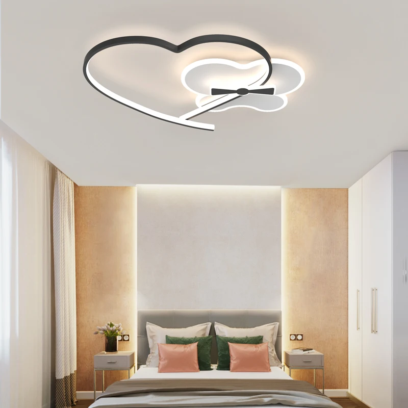 

Black And White Creative Love Nordic Warm Children's Room Led Ceiling Lights Lighting Ceiling Lamp