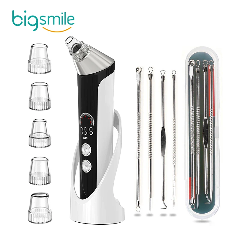 

2022 best selling product pore cleaner vacuum comedo suction facial acne remover and pore blackhead remover vacuum, White black