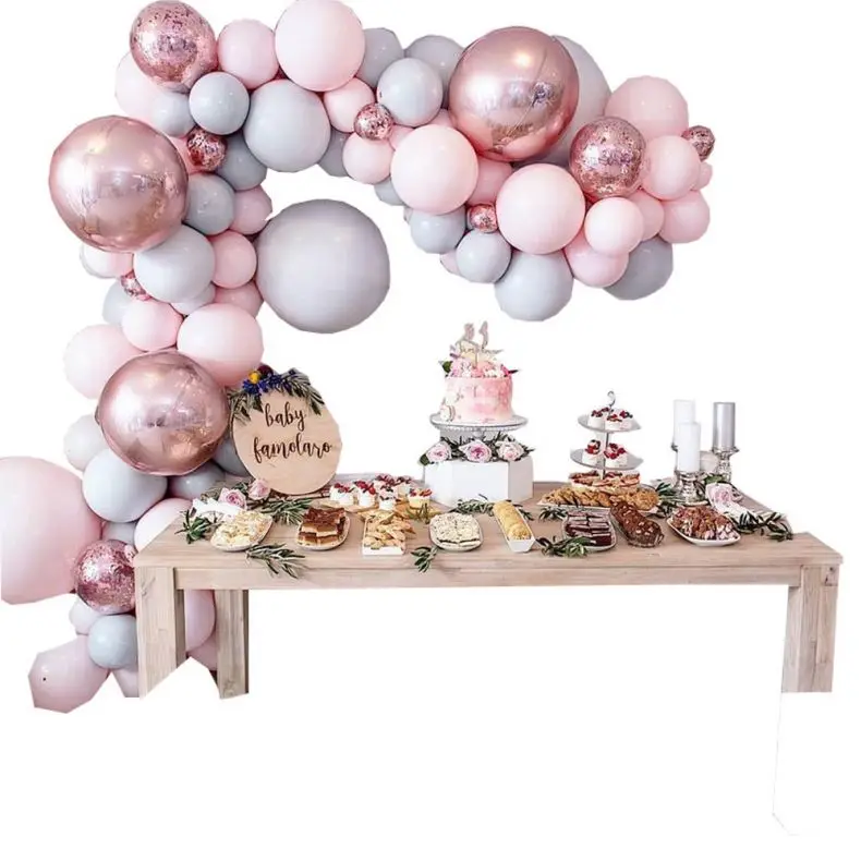 

New 100Pcs Party Macaron Colors Balloons With Balloon Garland Kit