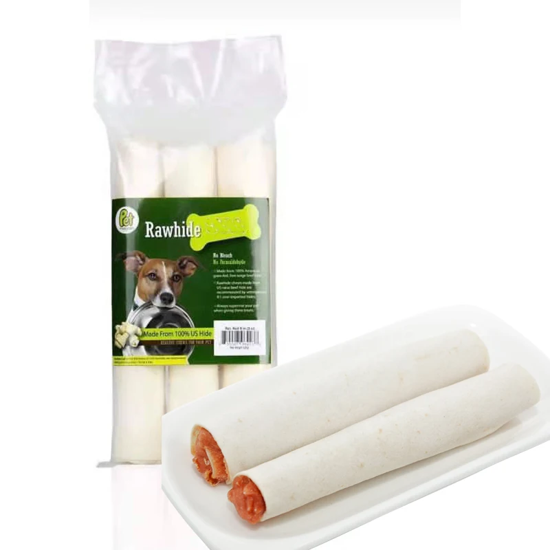 

China's Best Pet Food Factory Wholesales Dog Therapy Dog Food Dogs Chew Raw Skin Roll Chicken