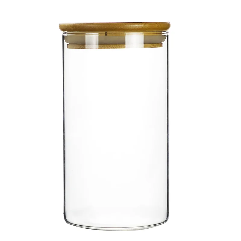 

Best Seller Borosilicate Canister Airtight Kitchen Containers Food Storage Glass Jar with Bamboo Lid