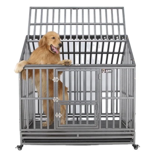 

galvanized cube big size good quality dog kennel, Brown