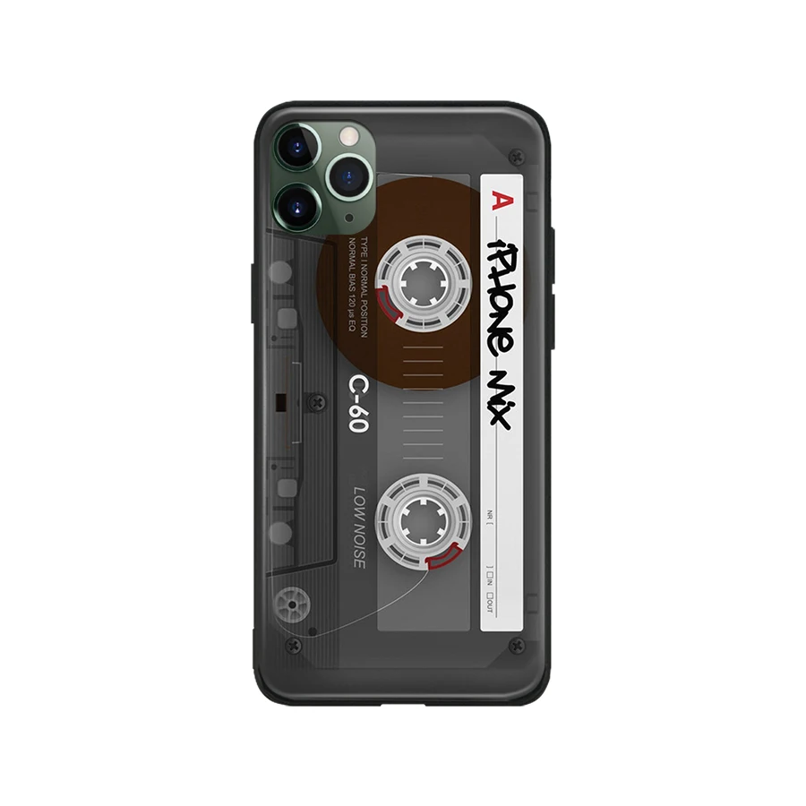 

Vintage Cassette tape retro style Phone Case For iphone 7 8 12 11 XR XS pro Max Mini plus Soft silicone cover shell funda