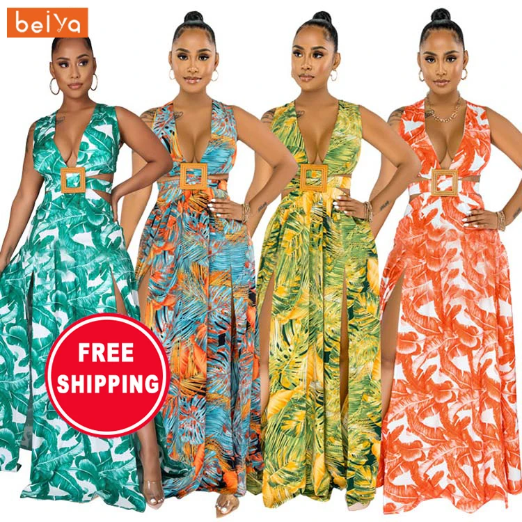 

Summer new style velvet wrinkle print big swing plus size women's dress, Picture color