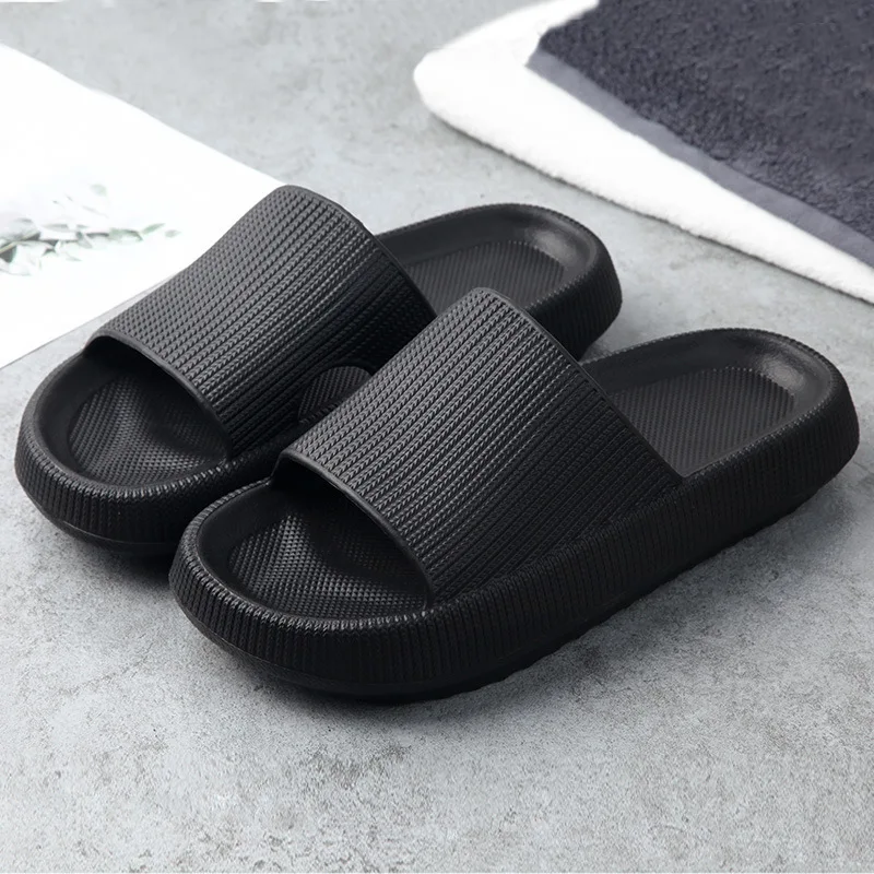 

Unisex pillow slides Custom men thick sole super soft home slippers for women