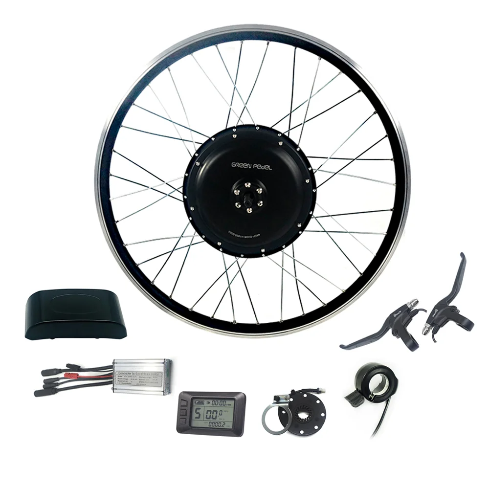 

Greenpedel 48v 1500w 26 inch rear wheel hub motor electric bicycle kits electric bike conversion kit