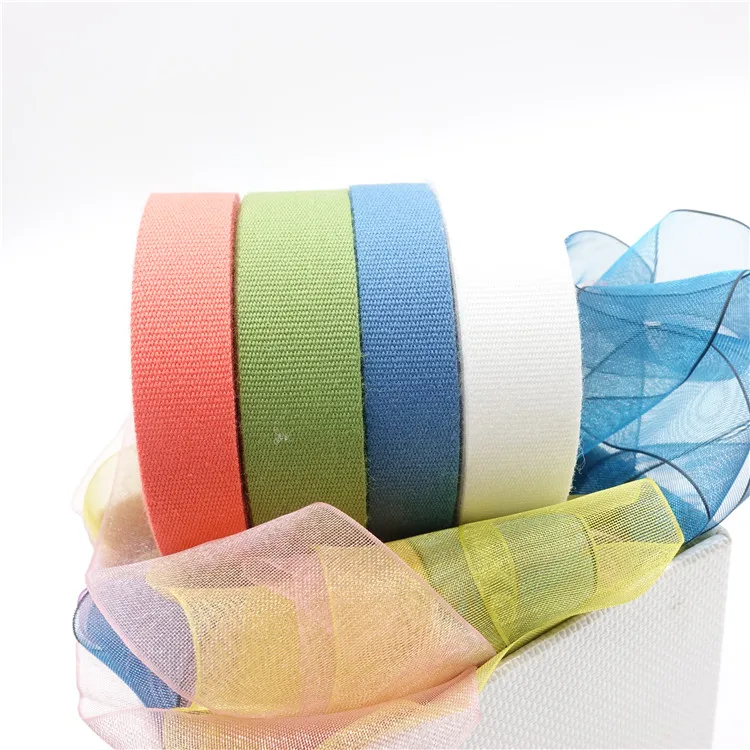 

Wholesale Customized Logo Gift Packing Thick 100% Cotton Webbing Strap