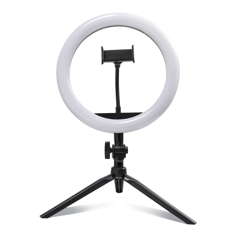 

10inch Ring Light LED Desktop Selfie Ring Light USB LED Desk Ringlight 3 Colors Light with Tripod Stand for Makeup,Living