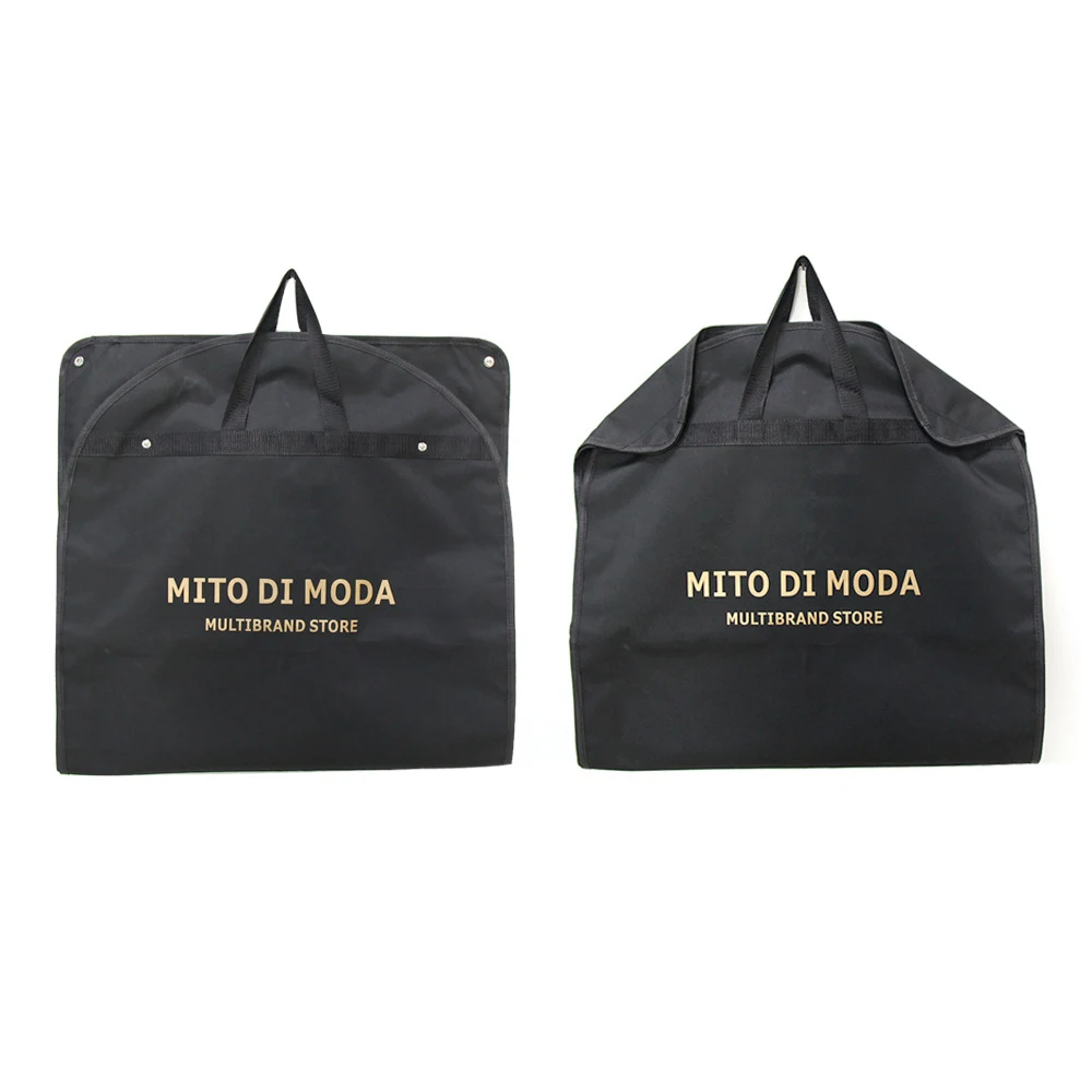 

Wholesale Foldable Cotton Fabric Suit Cover Zipper Bag Wedding Dress Garment Bag With Custom Logo