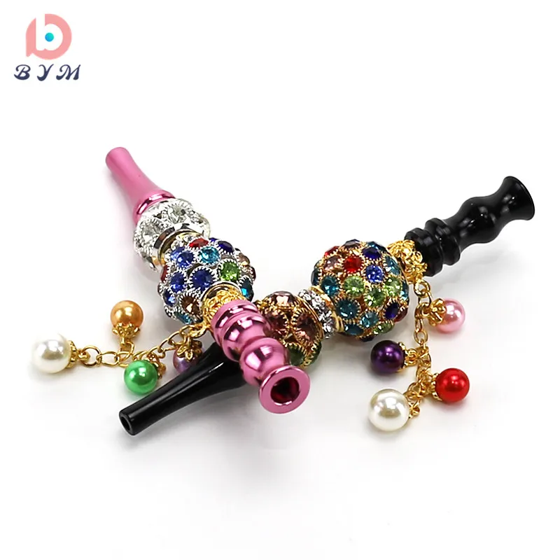 

diamond pendant smoke pipe cigarette lady girl shisha chillum blunt holder accessories, 8 colors