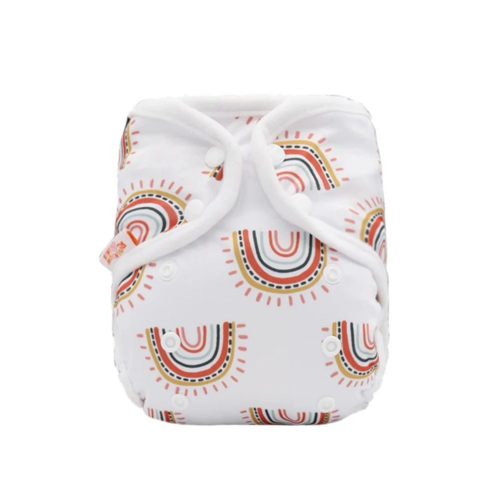 

Rainbow&Iris New Design Washable Reusable Baby Cloth Diapers 3~15kg, Printed color