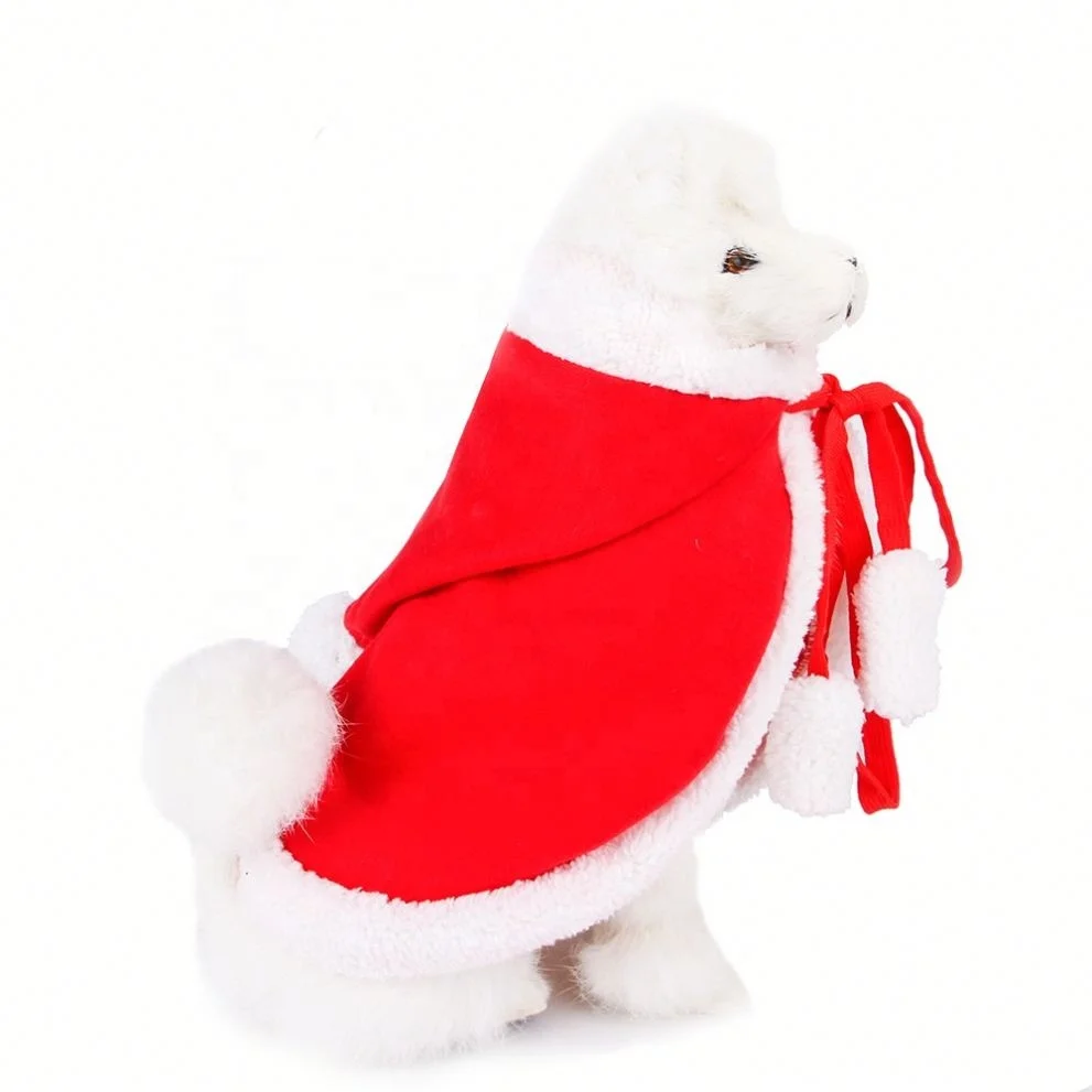 

Jhcentury Creative Pet Hooded Cloak Christmas Funny Cat Cloak, Red