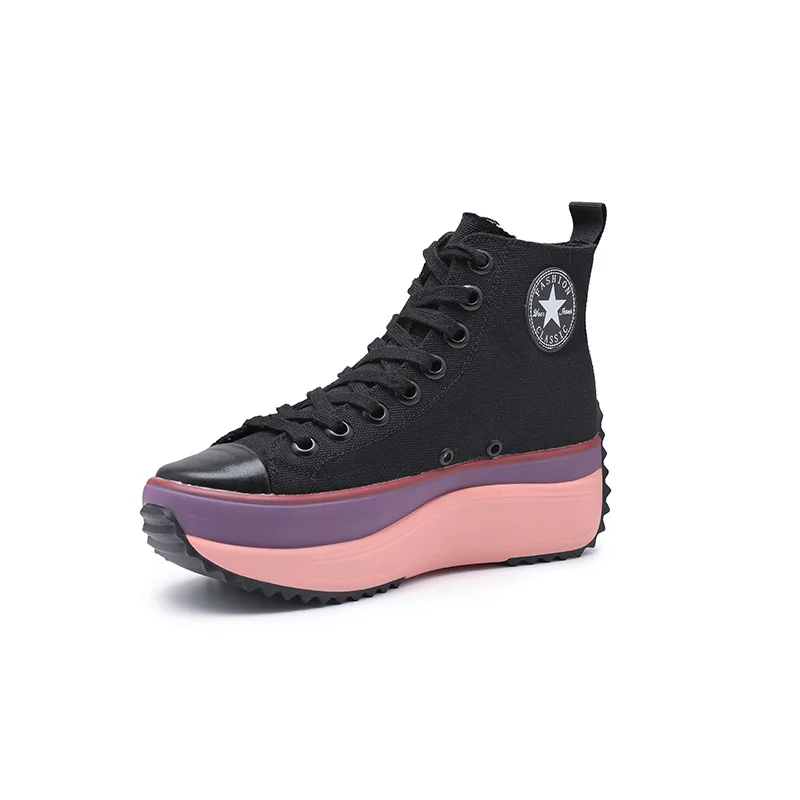 

Thick-soled canvas shoes women's heightened platform shoes woman footwear