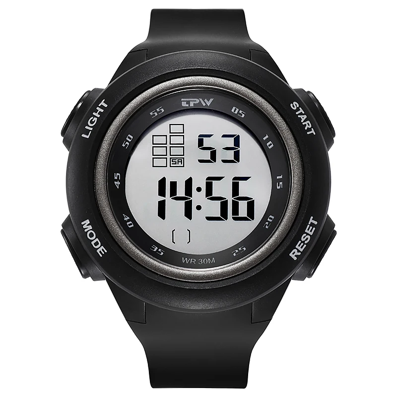 

Super discount price LCD digital men wrist watch EL ready to ship