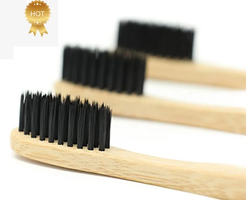 

biodegradable logo toothbrush private laser logo personalized bamboo toothbrush with medium bristle
