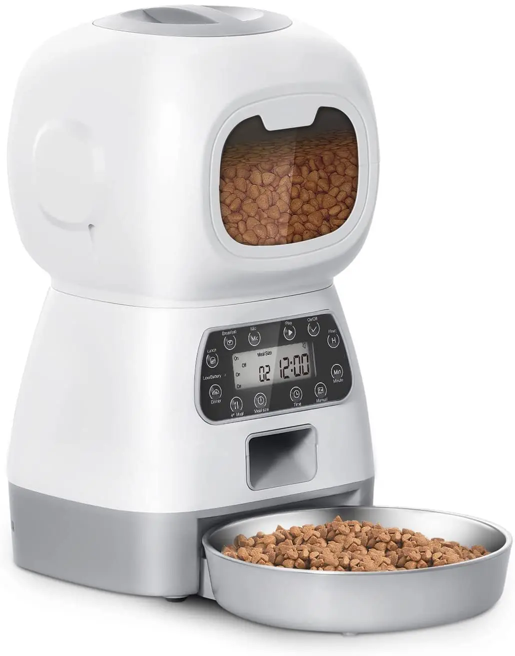 

3.5L Automatic Pet Feeder Food Dispenser LCD Screen Memory Function Smart Dog Cat Feeder Point Feeding at a Fixed Time