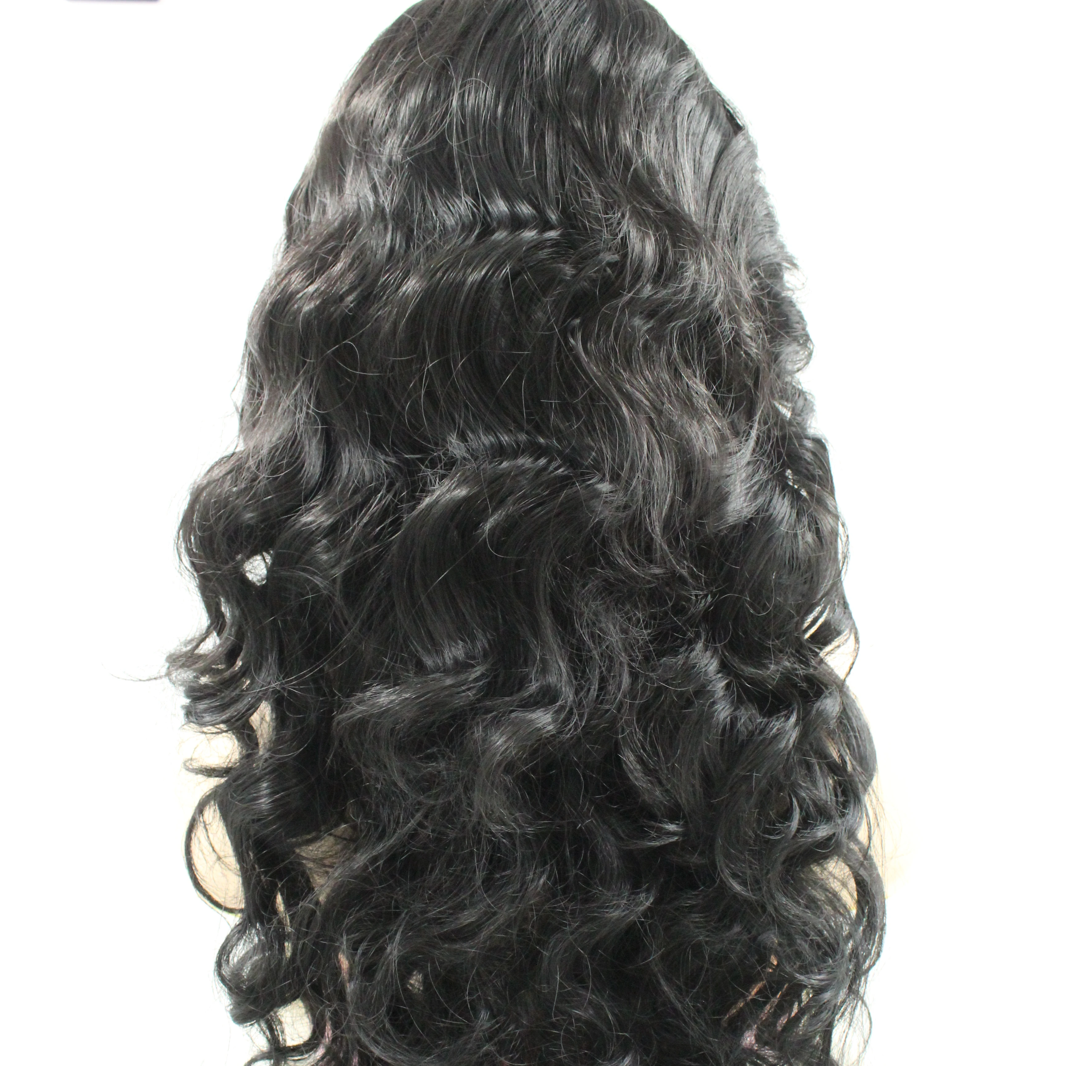 

luxury wholesale hot sale deep part lace front synthetic hair wig curly design for women