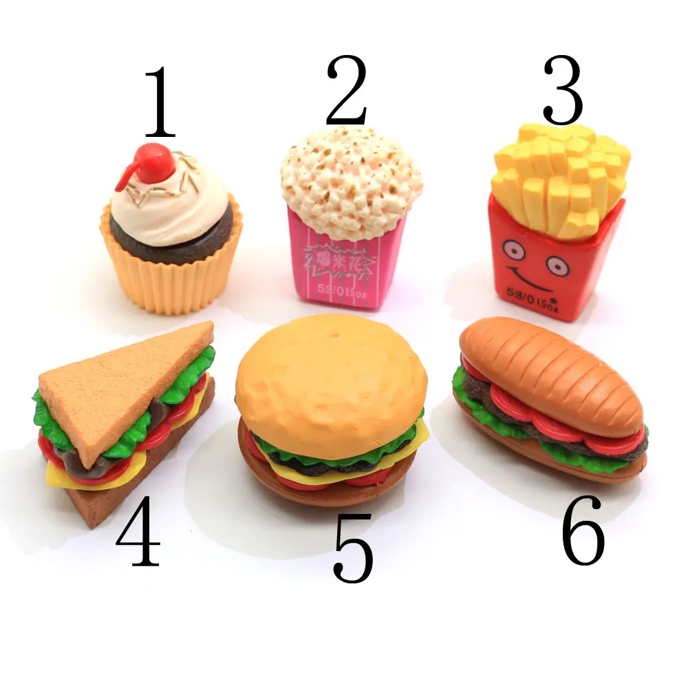 100Pcs Miniature Resin Hamburgers 1:12 Dollhouse Food Accessories SMALL SIZE 
