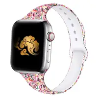 

For iWatch Band Strap Silicone, Competatible with iWatch 1 2 3 4 5, Cute Apple Watch Band Strap with Fadeless Printing