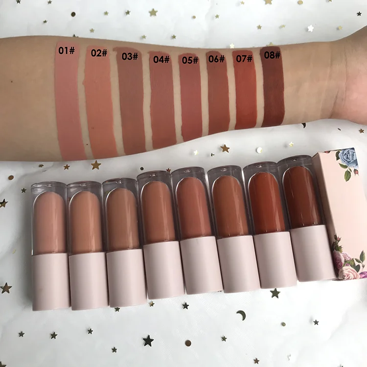 Manufacture  Custom logo  8 Colors Liquid Lipstick Matte Lip Makeup