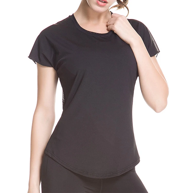 

Summer quick dry t shirts wholesale women casual solid color sport tops