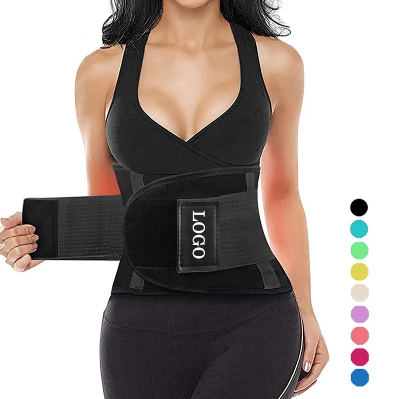 

B&M Custom Logo Gym Women Sport Workout Sweat Slimming Band Neoprene Stomach Belt Waist Trimmer Fitness Waist Trainer With Logo, Customizable