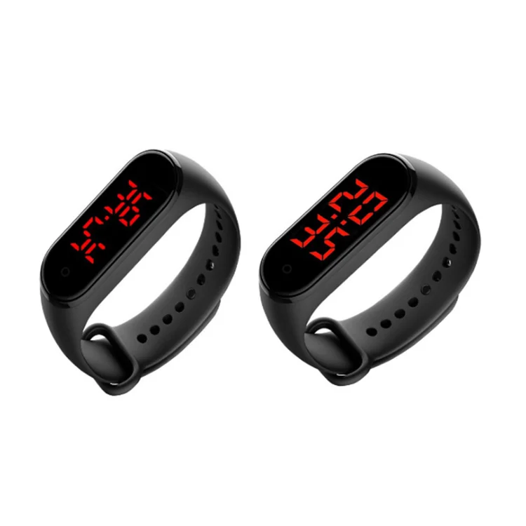 

Best selling cheap gifts V8 Measuring body temperature wristband men sports smart watch with Information push LED watch