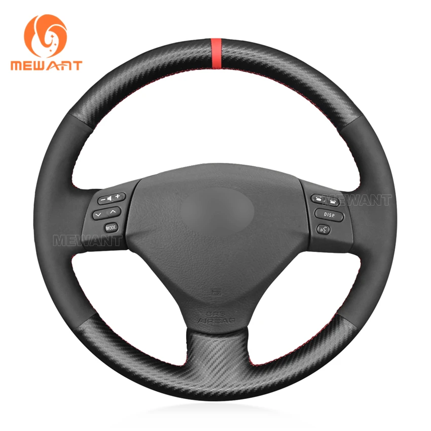 

Hand Sewing Suede Matt Carbon Steering Wheel Cover for Lexus RX330 RX400h RX400 2004 2005 2006 2007