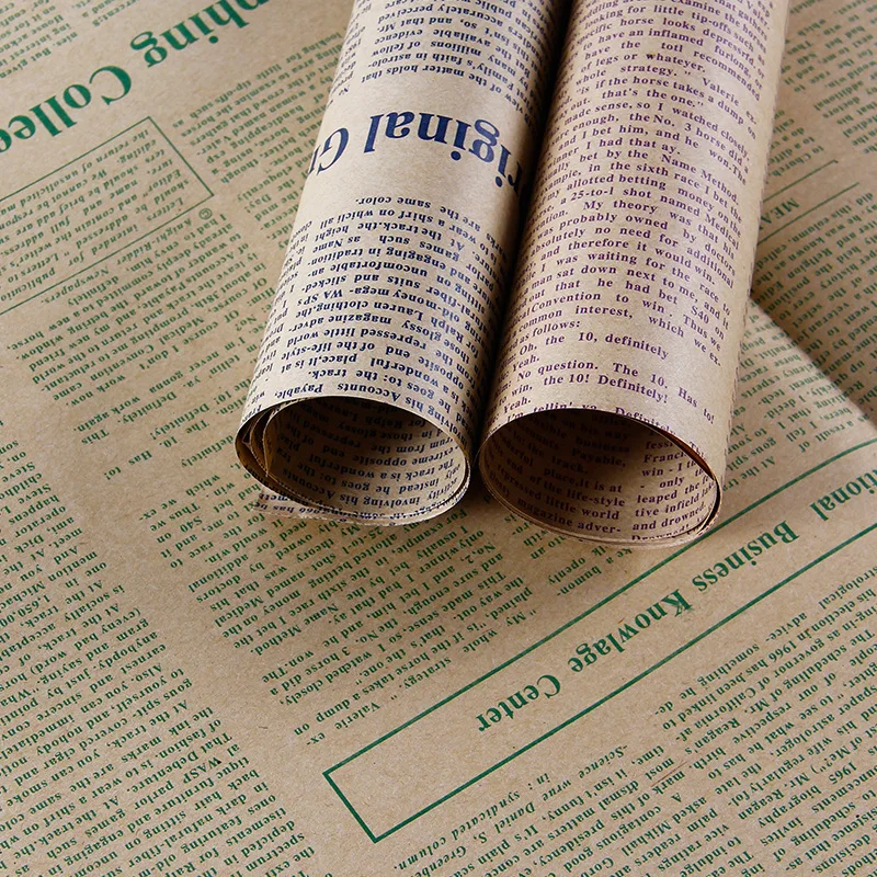 Восстановленная бумага. Бумага крафт английская газета.