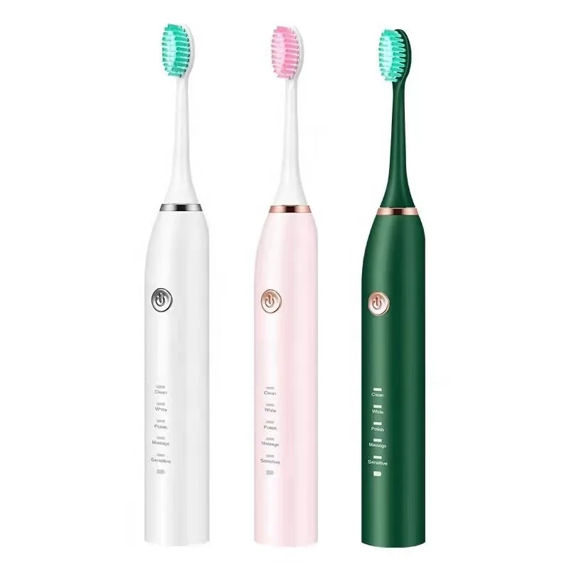 

2021 New Design Electric Toothbrush Escova De Dente Electrique Spazzolino Tooth Brush Cepillos De Dientes Sonic Toothbrush, White, pink, green, black