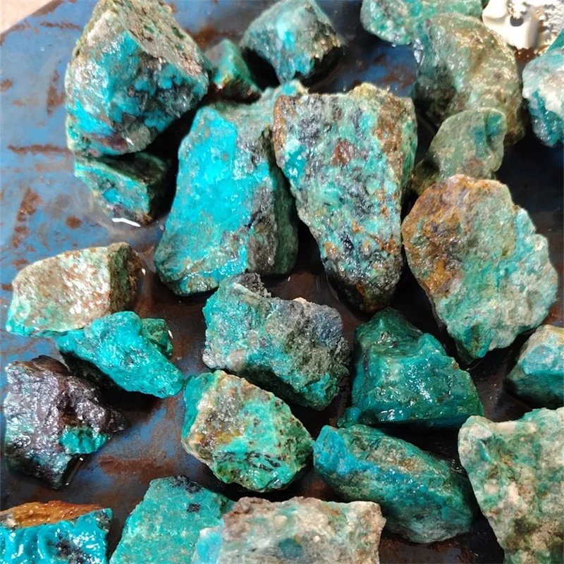 Wholesale Fengshui Home Decor Spiritual Products Turquoise Rough Gemstone Natural Green Blue Chrysocolla Raw Stone for Gift