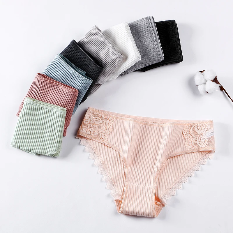 

Cotton Panty Solid Women's Panties Comfort Underwear Skin-friendly Briefs For Women Sexy Low-Rise Panty Intimates, 9 colors