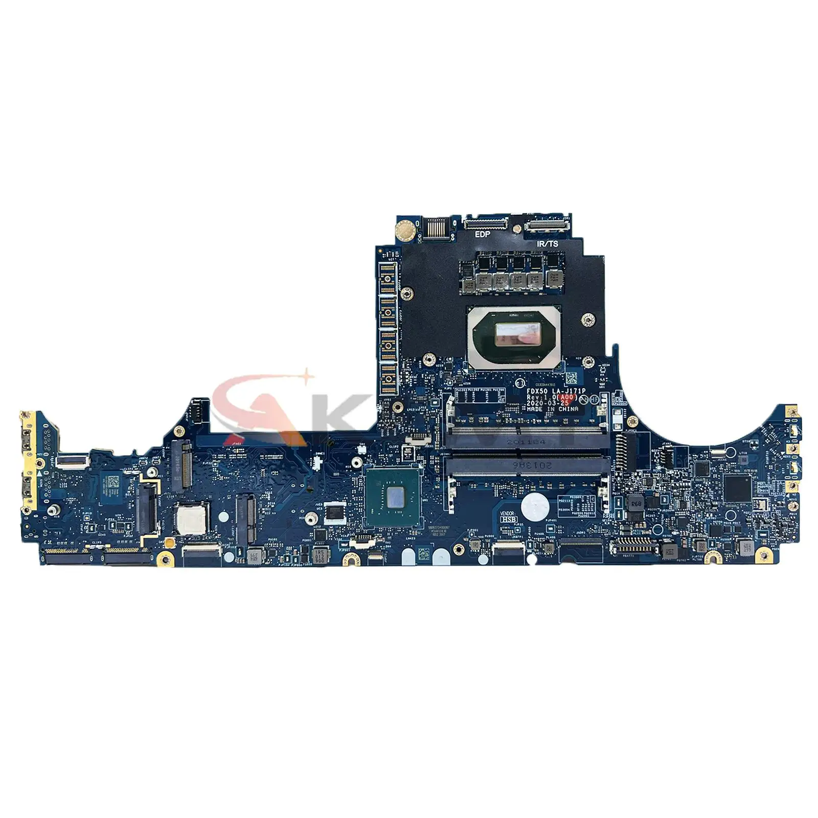 

For Dell Precision 7550 Intel I5-10400H I7-10850H CPU Laptop Motherboard 90NVT CN-090NVT Laptop Motherboards FDX50 LA-J171P