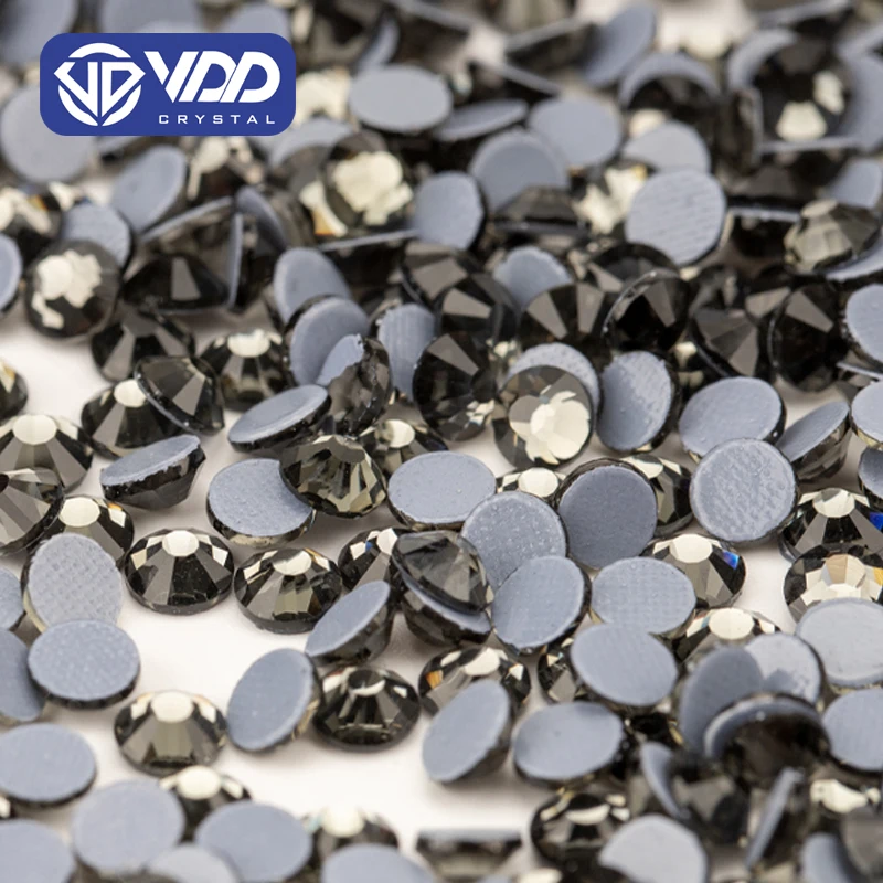 VDD 003 Black Diamond High Quality Hot-Fix Glass Rhinestone Crystal Flatback Strass Stones DIY Garment Decoration Wedding Dress