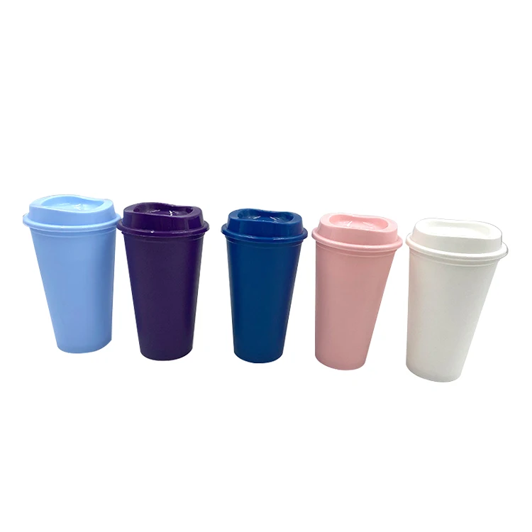 

Custom Reuseable Coffee Cups Plastic Mugs Tumblers Eco Friendly, Customized color