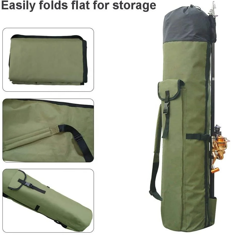 
Wholesale Waterproof Portable Heavy Duty Large Capacity Fly 155cm Holder Colourful Carrying Case Hard Fishing Tackle Rod Bag 
