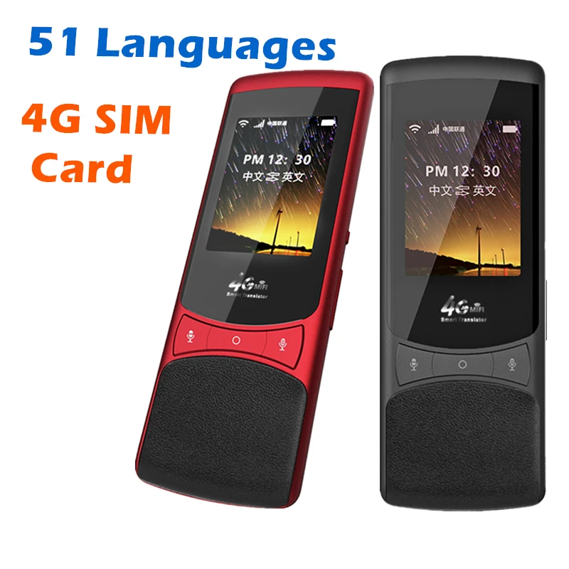 

2.4 inch HD Touch Screen Z1 translator support 75 Multi-language WIFI sharing Global 4G net Travel Translation,Smart translator